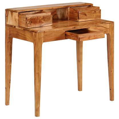 Scrivania con Cassetti in Legno Massello 88x50x90 cm