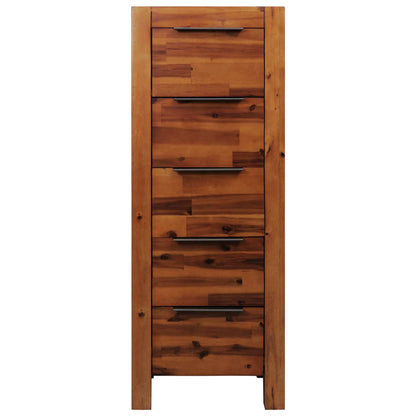 Cassettiera in Legno Massello di Acacia 45x32x115cm