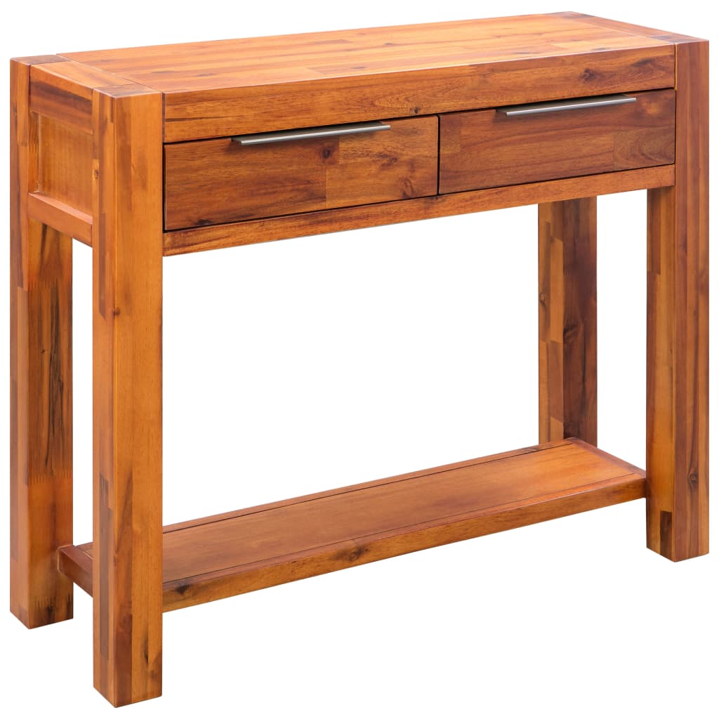 Tavolo Consolle in Legno Massello d'Acacia 86x30x75 cm