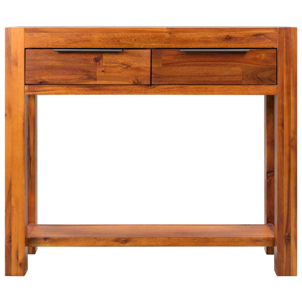 Tavolo Consolle in Legno Massello d'Acacia 86x30x75 cm