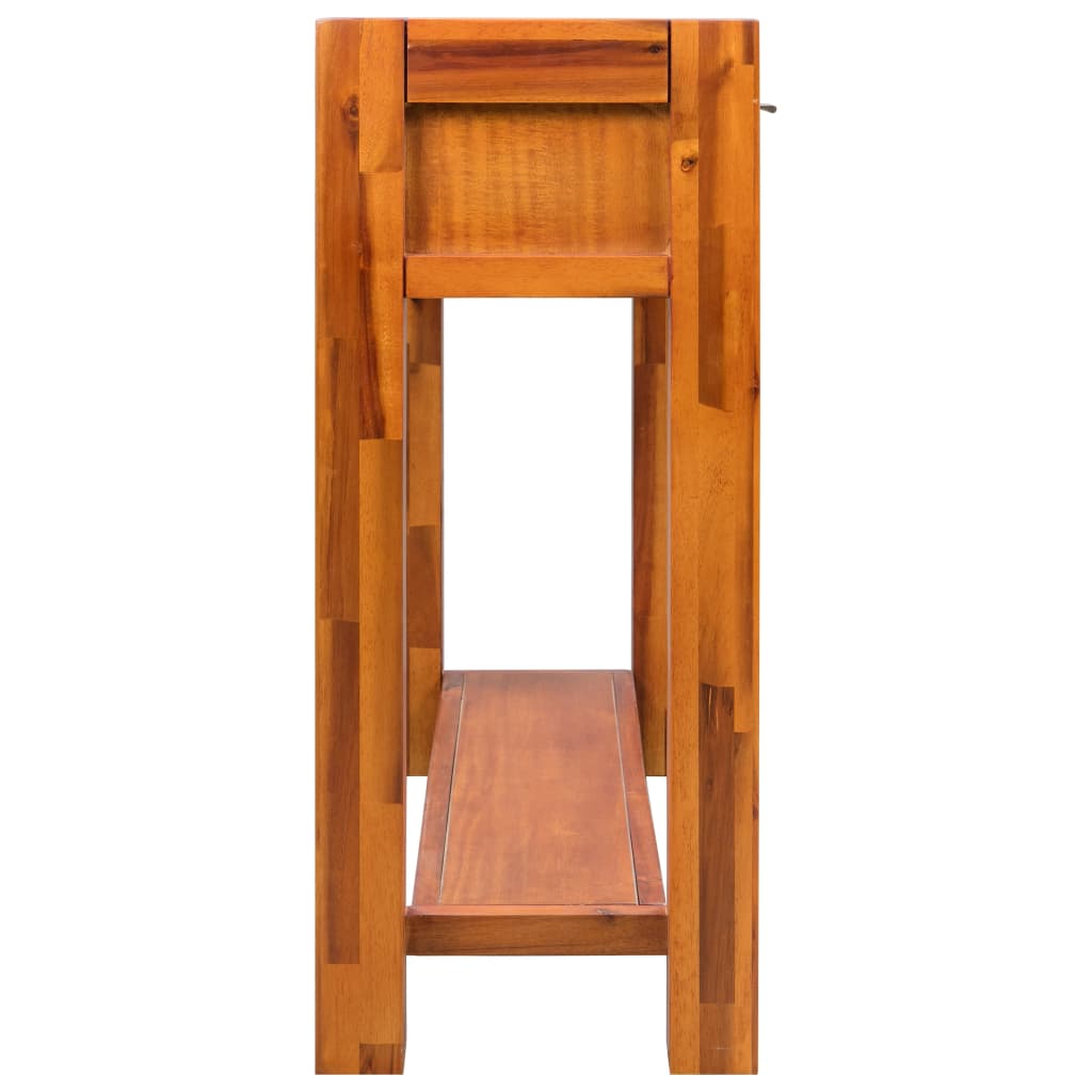 Tavolo Consolle in Legno Massello d'Acacia 86x30x75 cm