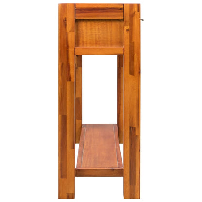 Tavolo Consolle in Legno Massello d'Acacia 86x30x75 cm