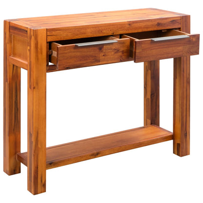 Tavolo Consolle in Legno Massello d'Acacia 86x30x75 cm
