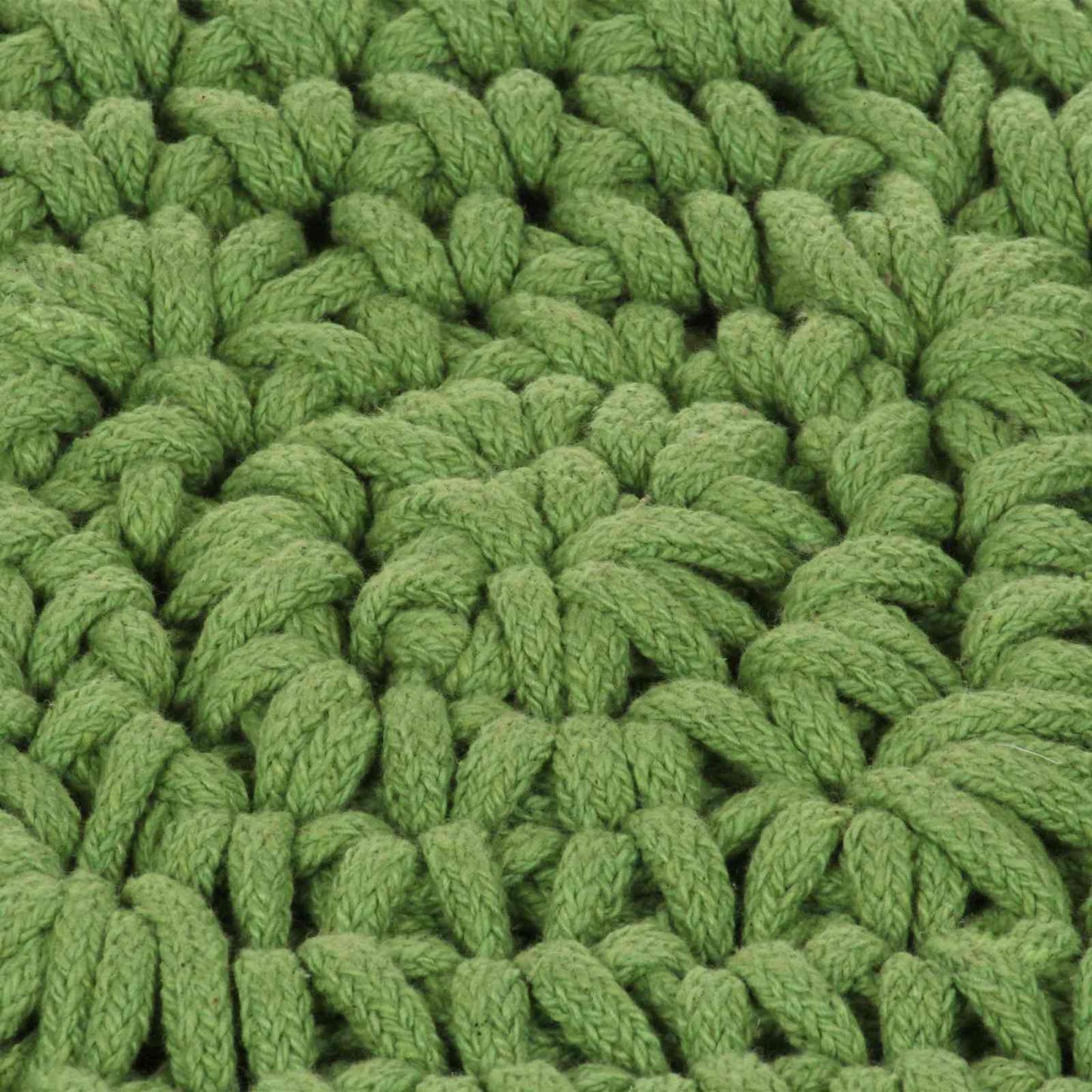 Cuscino da Lanciare Intreccio a cesto Verde 50 x 50 cm Cotone