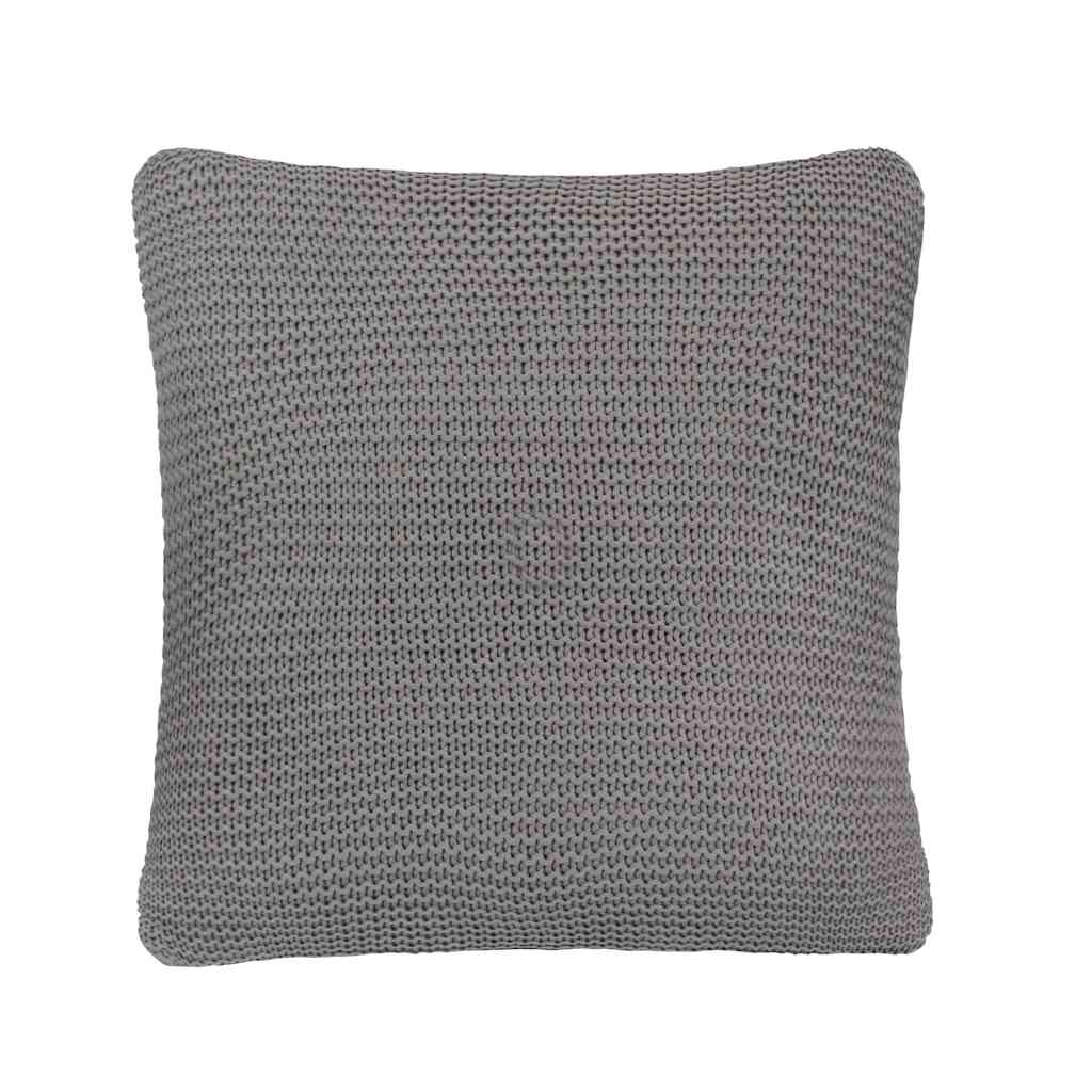 Cuscino da Lanciare Intreccio a cesto con cuscino Grigio Cotone