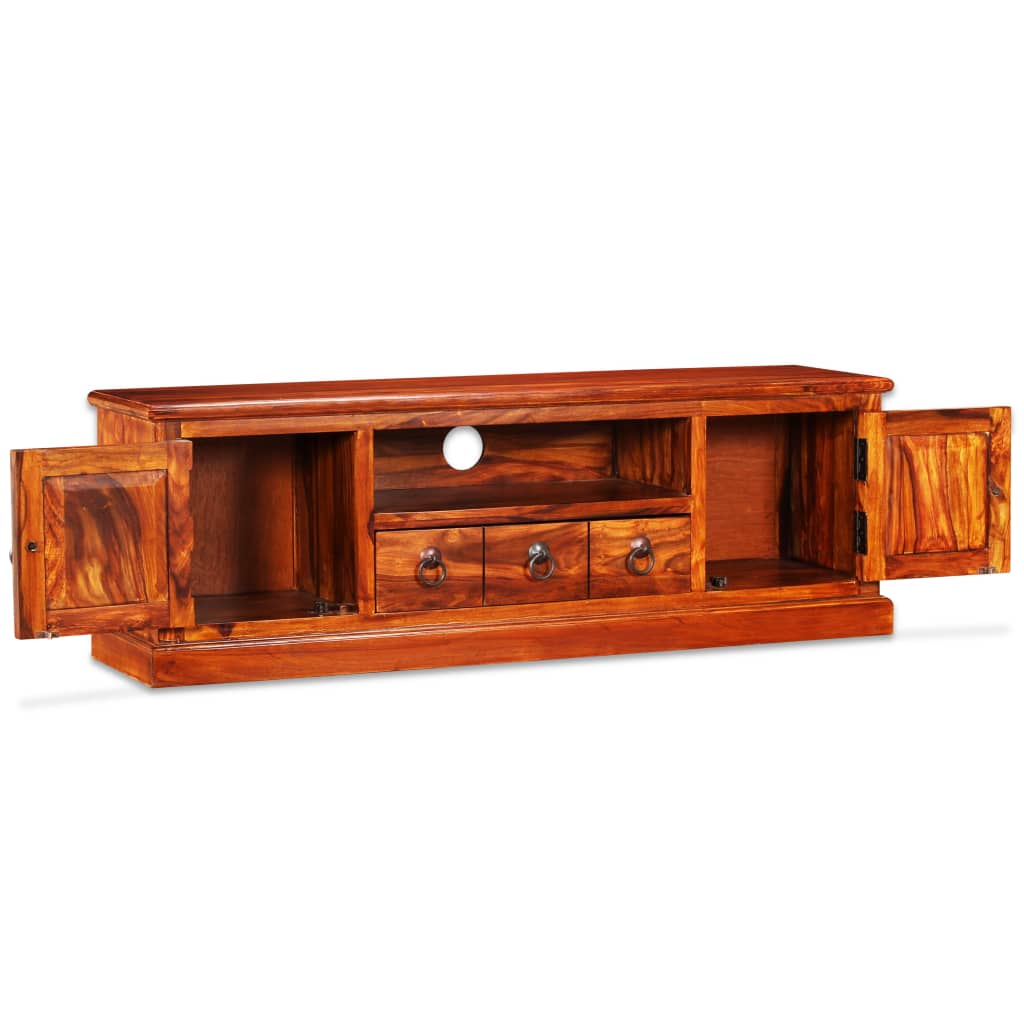 Mobile Porta TV in Legno Massello di Sheesham 120x30x40 cm