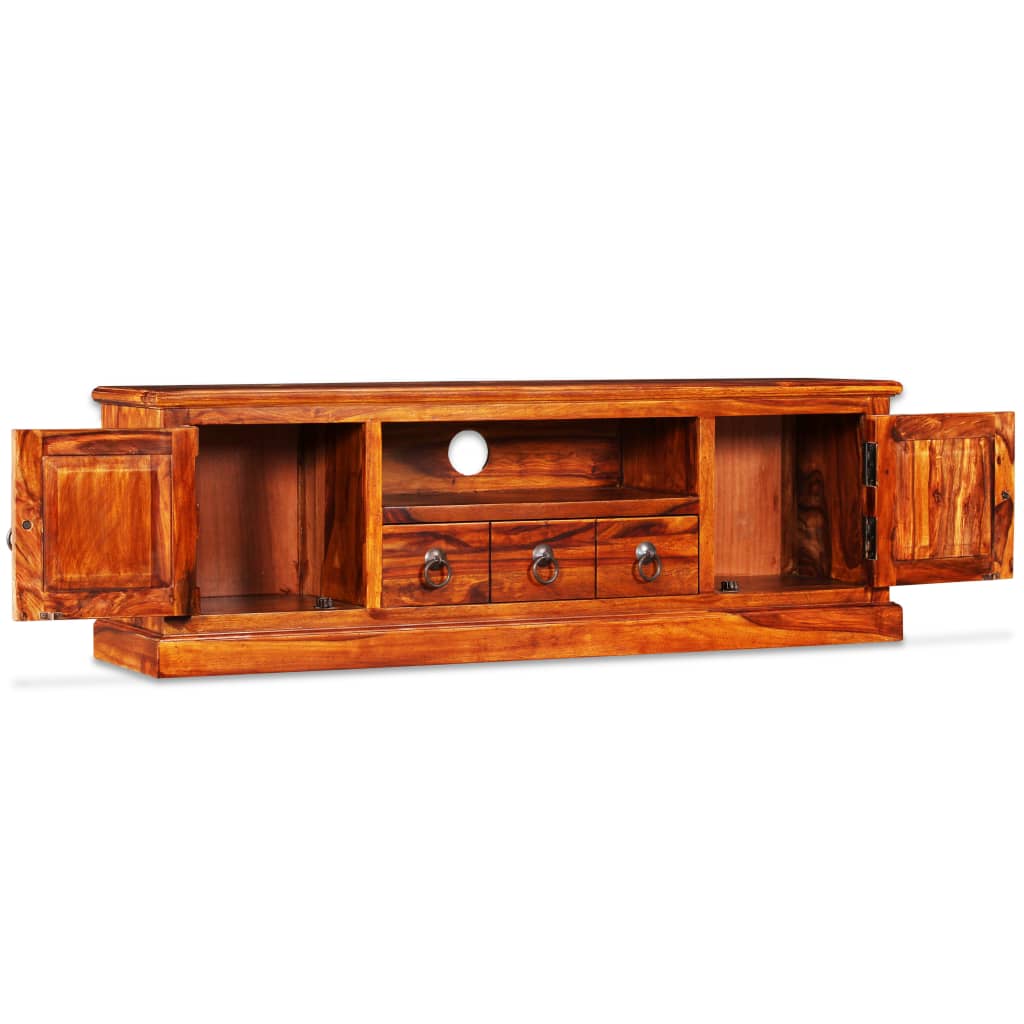 Mobile Porta TV in Legno Massello di Sheesham 120x30x40 cm