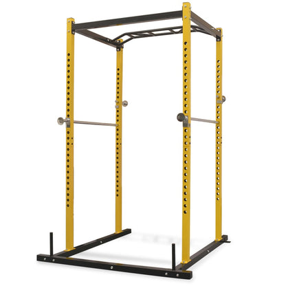 Gabbia di Allenamento per lo Squat 140x145x214 cm Giallo e Nero
