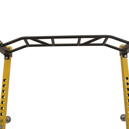 Gabbia di Allenamento per lo Squat 140x145x214 cm Giallo e Nero