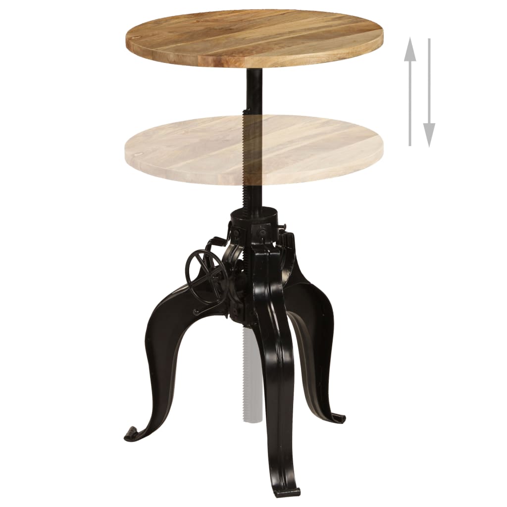 Tavolo da Bar in Legno Massello di Mango 60x(76-110) cm