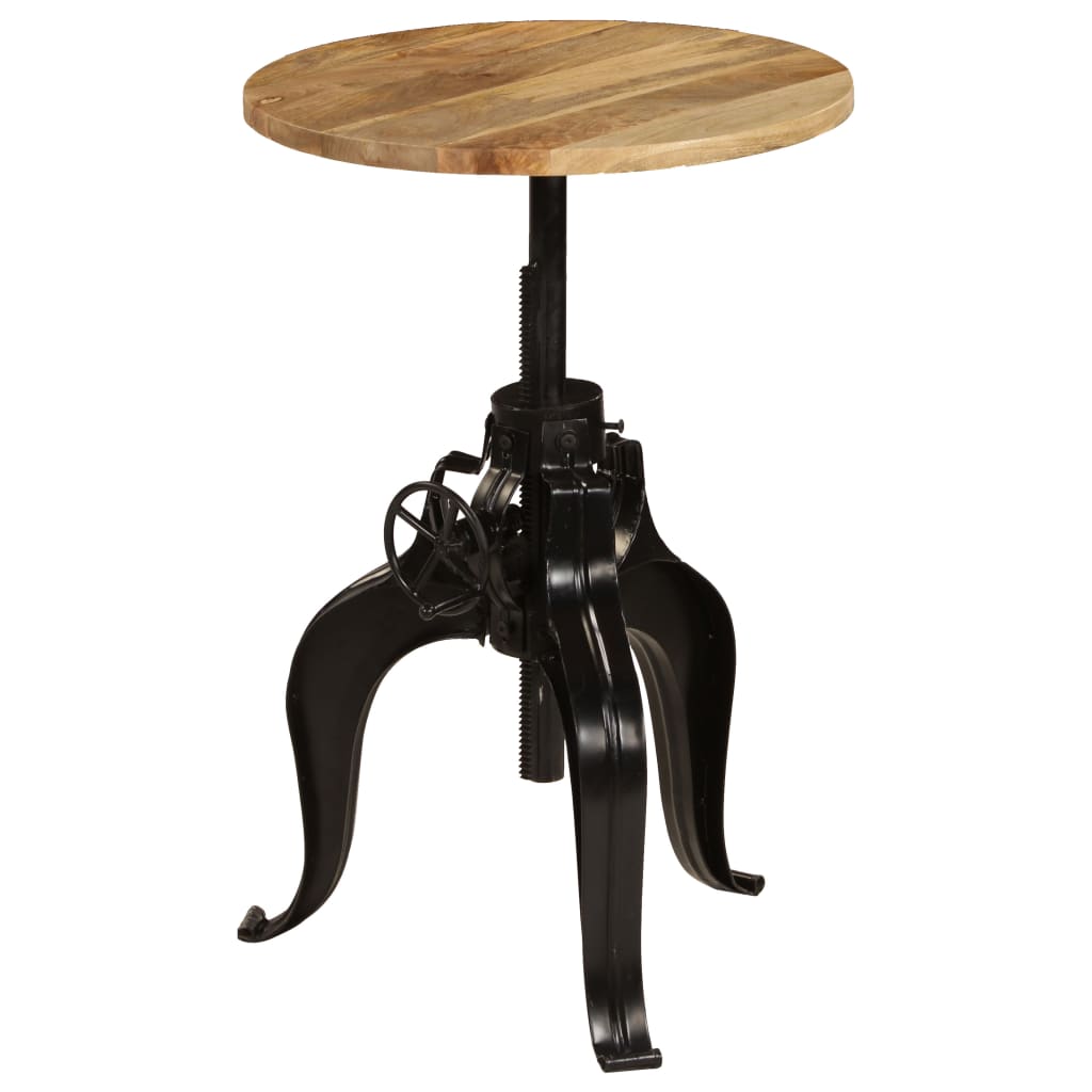 Tavolo da Bar in Legno Massello di Mango 60x(76-110) cm