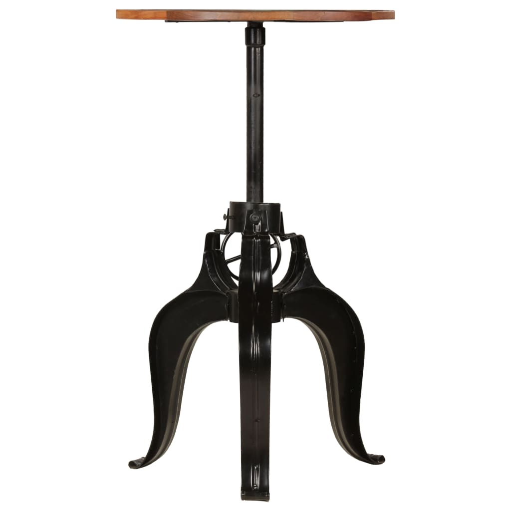 Tavolo da Bar in Legno Massello di Recupero 60x(76-110) cm