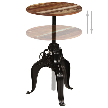 Tavolo da Bar in Legno Massello di Recupero 60x(76-110) cm