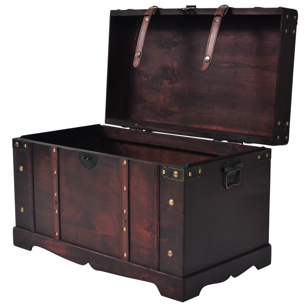 Baule del Tesoro Vintage in Legno 66x38x40 cm