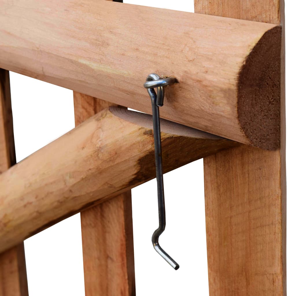 Cancello Singolo Recinzione Legno Nocciolo Impregnato 100x120cm