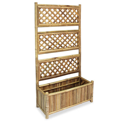 Letto Rialzato da Giardino con Graticcio in BambÃ¹ 70 cm