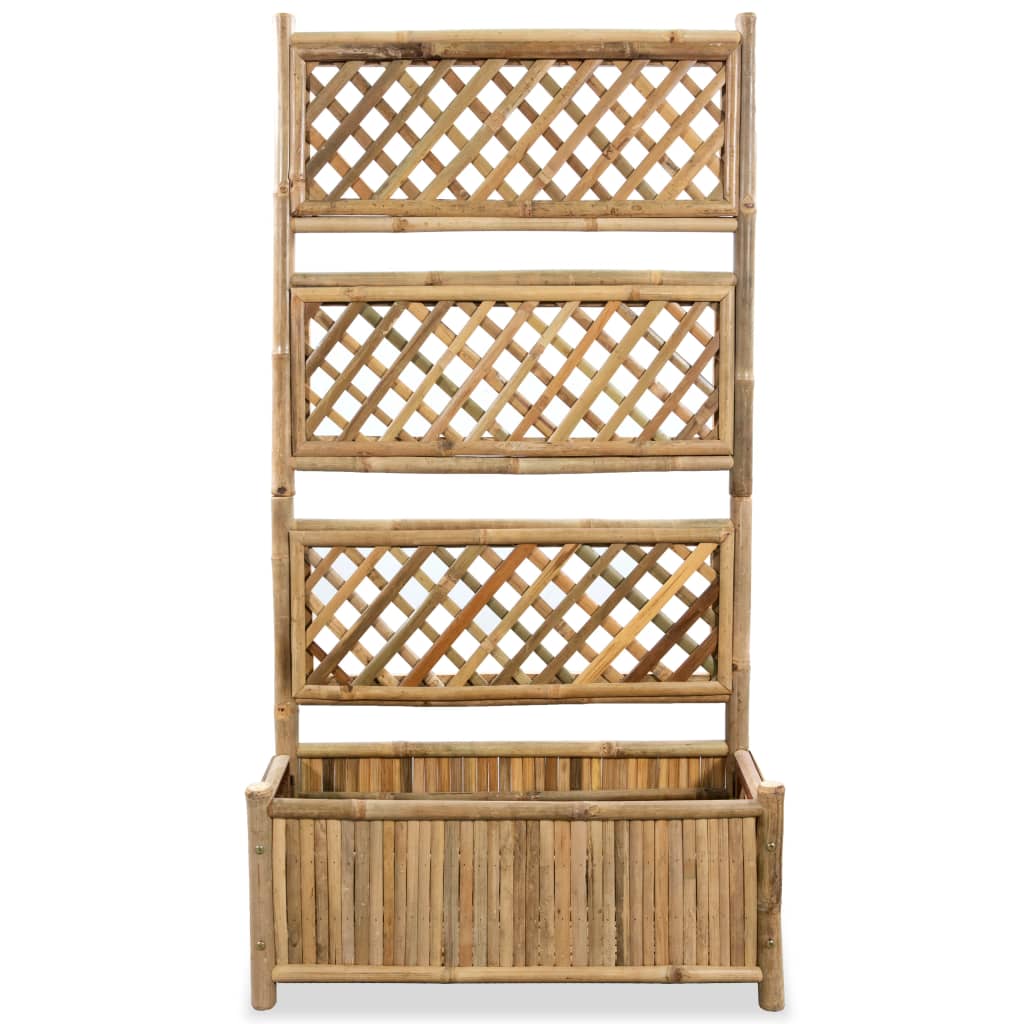 Letto Rialzato da Giardino con Graticcio in BambÃ¹ 70 cm