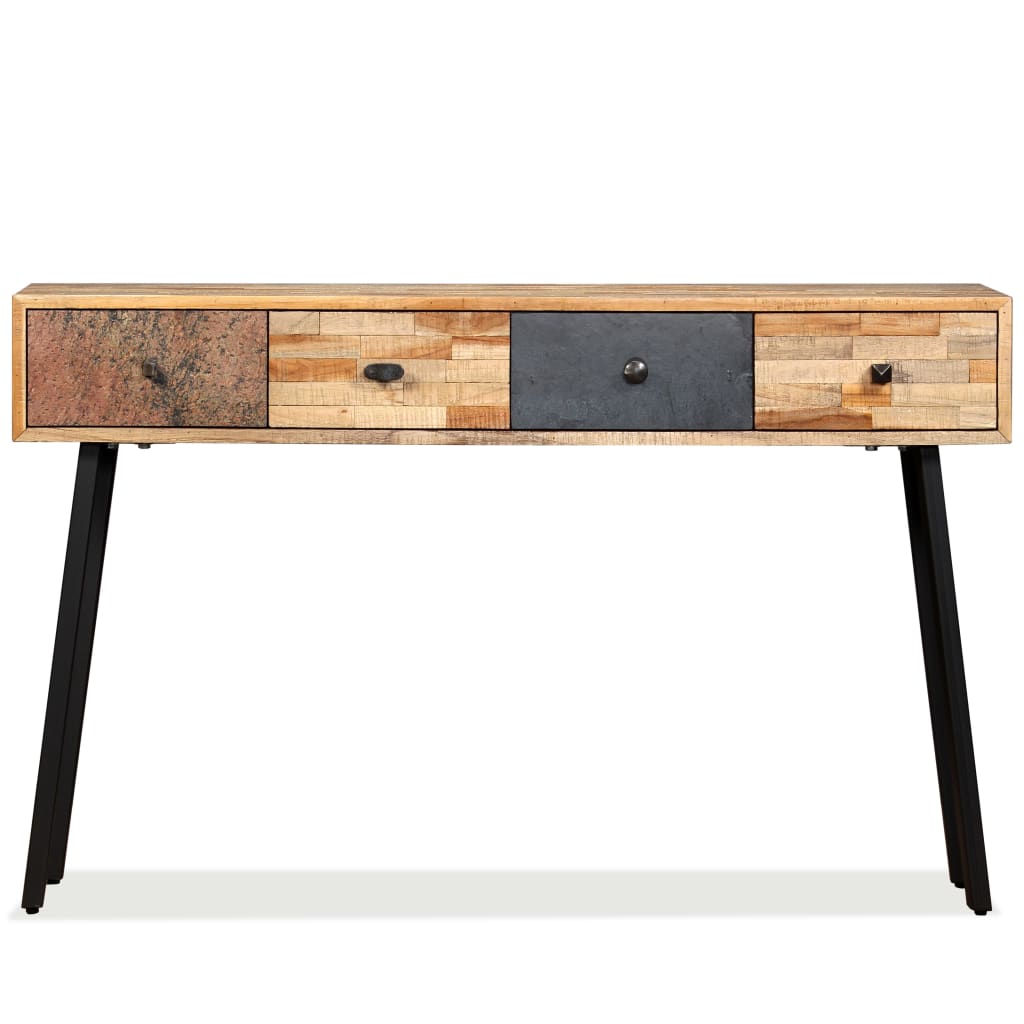 Tavolo Consolle in Legno Massello di Teak 120x30x76 cm