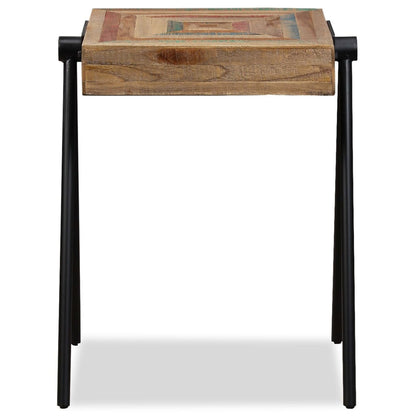 Tavolino Laterale in Legno Massello di Teak di Recupero