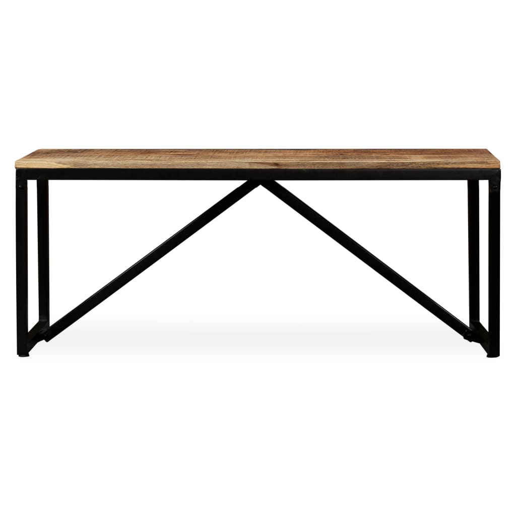 Panca in Legno Massello di Mango 110x35x45 cm