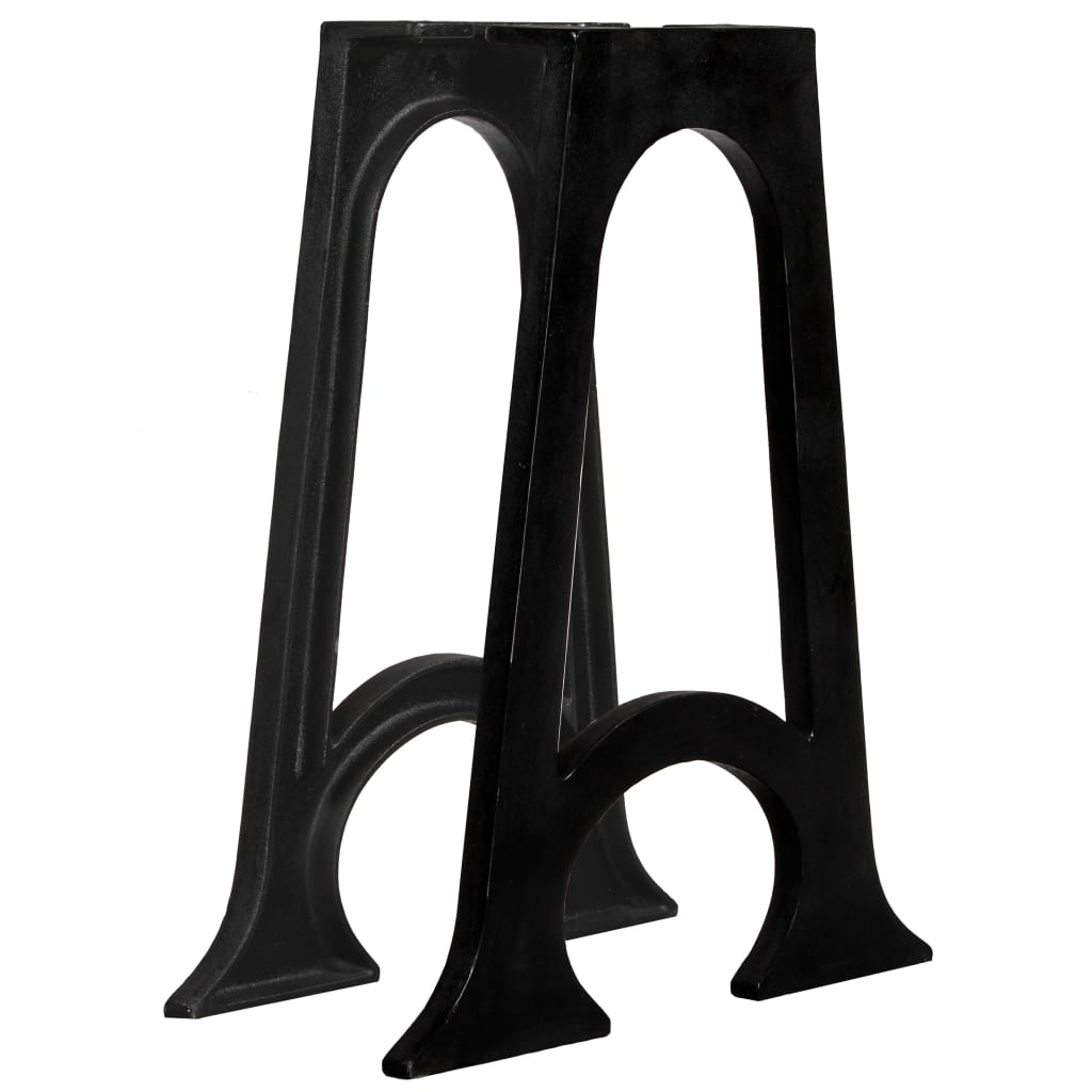 Gambe per Tavolo da Pranzo 2pz Base ad Arco Forma di A in Ghisa