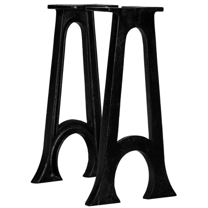 Gambe per Panca 2 pz con Base ad Arco a Forma di A in Ghisa