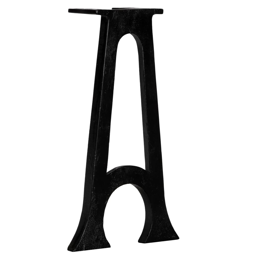 Gambe per Panca 2 pz con Base ad Arco a Forma di A in Ghisa