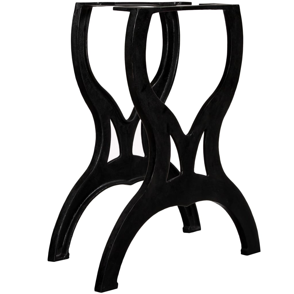 Gambe per Tavolo da Pranzo 2 pz a Forma di X in Ghisa
