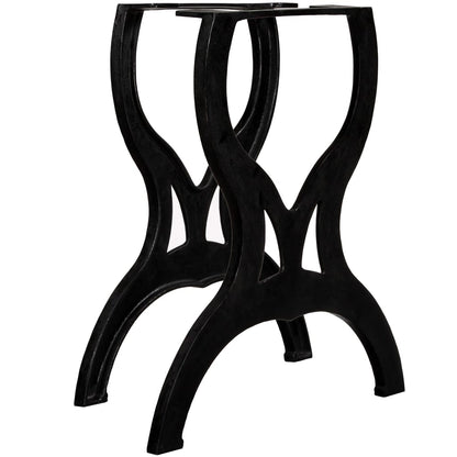 Gambe per Tavolo da Pranzo 2 pz a Forma di X in Ghisa
