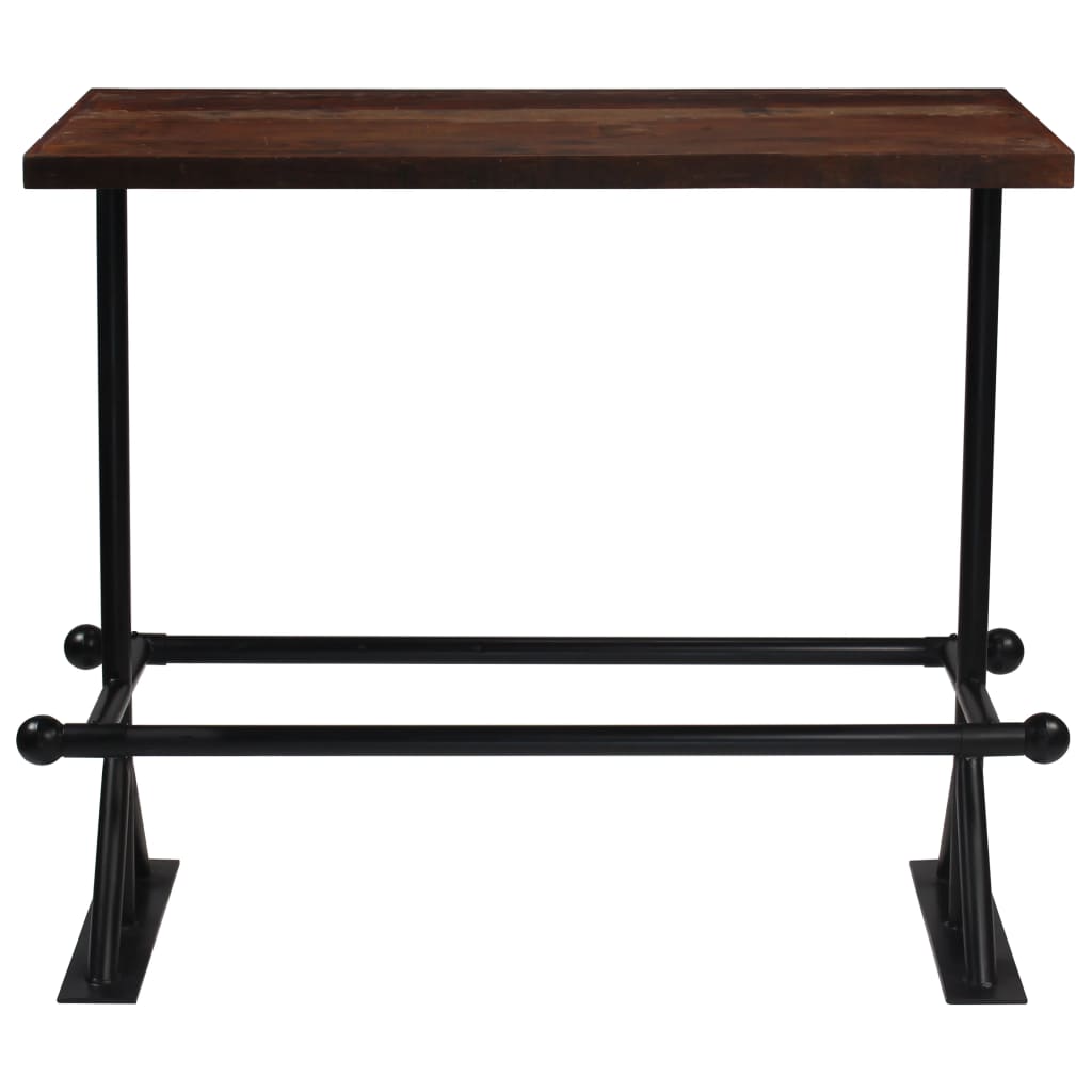 Tavolino da Bar Massello di Recupero Marrone Scuro 120x60x107cm