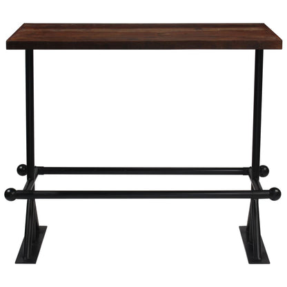Tavolino da Bar Massello di Recupero Marrone Scuro 120x60x107cm