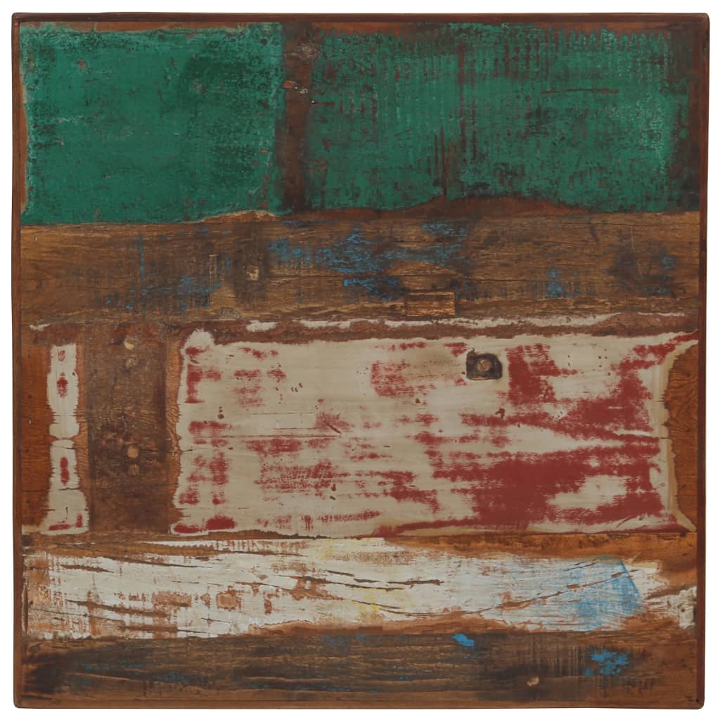 Tavolino da Bar in Massello di Recupero Multicolore 60x60x107cm