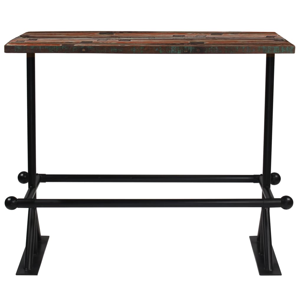 Tavolo da Bar in Massello di Recupero Multicolore 150x70x107 cm