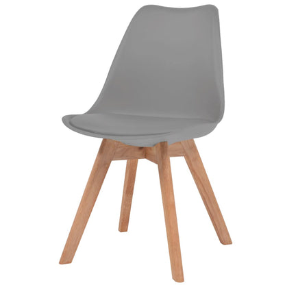 Sedie da Pranzo 6 pz Grigie in Plastica