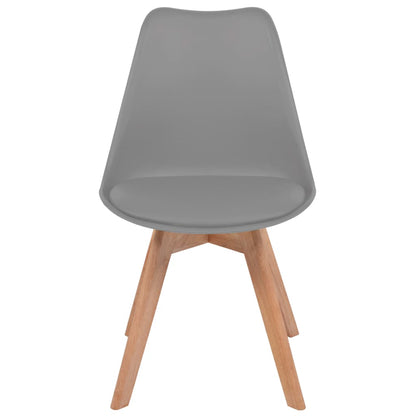 Sedie da Pranzo 6 pz Grigie in Plastica