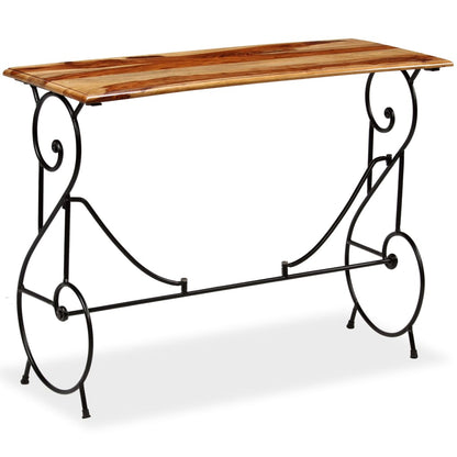 Tavolo Consolle in Legno Massello di Sheesham 100x40x75 cm