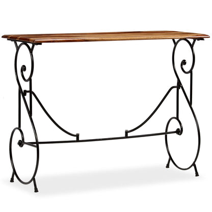 Tavolo Consolle in Legno Massello di Sheesham 100x40x75 cm