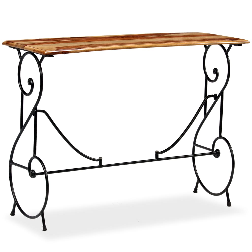 Tavolo Consolle in Legno Massello di Sheesham 100x40x75 cm