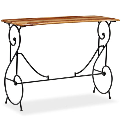 Tavolo Consolle in Legno Massello di Sheesham 100x40x75 cm