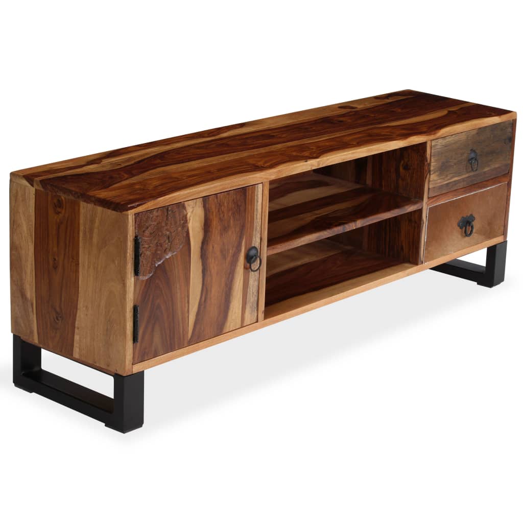 Mobile Porta TV in Legno Massello di Acacia 120x30x40 cm
