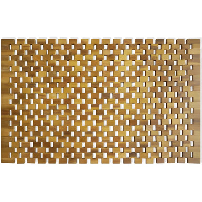 Tappetino da Bagno in Legno di Acacia 80x50 cm a Mosaico