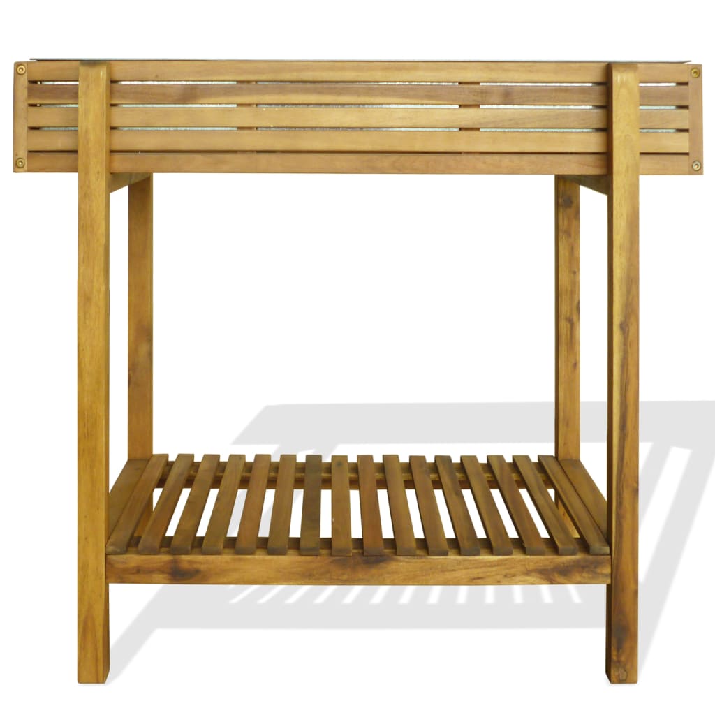 Letto Rialzato da Giardino in Legno Massello di Acacia e Zinco