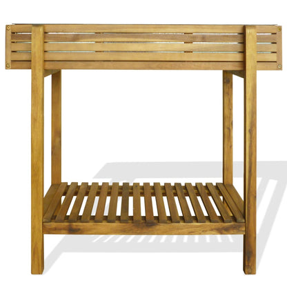 Letto Rialzato da Giardino in Legno Massello di Acacia e Zinco