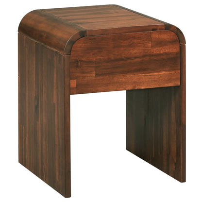 Comodino 41,5x42x52 cm in Legno Massello di Acacia