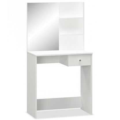 Toeletta in Legno Multistrato 75x40x141 cm Bianco
