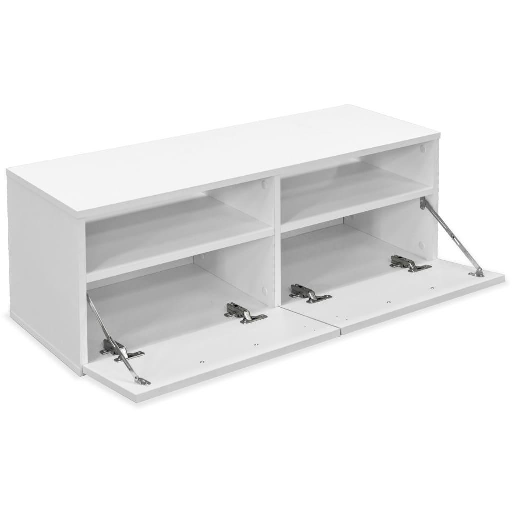 Mobile Porta TV in Legno Multistrato 95x35x36 cm Bianco