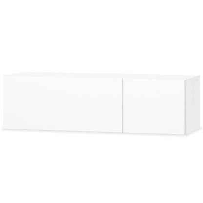 Mobile Porta TV in Legno Multistrato 120x40x34 cm Bianco Lucido