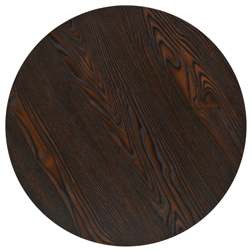 Tavolo Bistrot in MDF e Acciaio Rotondo 60x75 cm Cenere Scura