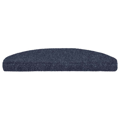 Tappetini per scale autoadesivi 15 pz 65x21x4 cm blu semicircolari grandi