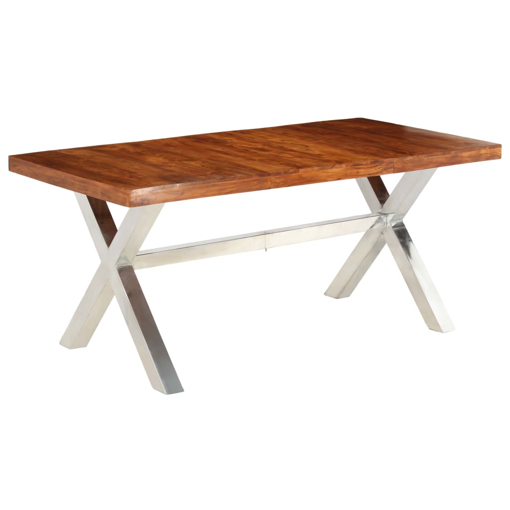 Tavolo da Pranzo in Legno Massello 180x90x76 cm